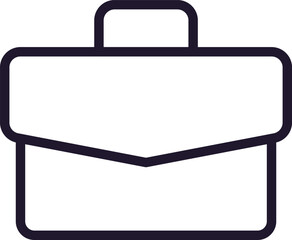 Single line icon of suitcase on isolated white background. High quality editable stroke for mobile apps, web design, websites, online shops etc.