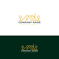 Modern Real estate logo vector design template, construction logo