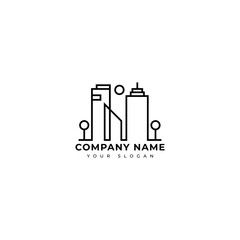 Modern Real estate logo vector design template, construction logo