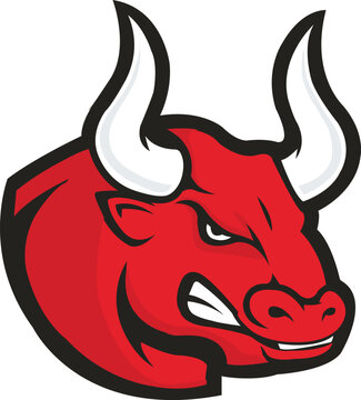 Bull Head Logo Vector Template Illustration Design. Mascot Transparent Bull Logo design Bull sport logo