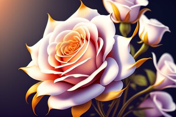 Fototapeta na wymiar yellow rose flower