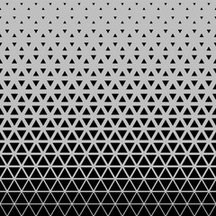 Fototapeta na wymiar Black gray halftone triangles pattern. Abstract geometric gradient background. Vector illustration.
