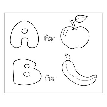 Childrens Alphabet Coloring Page For Kids 