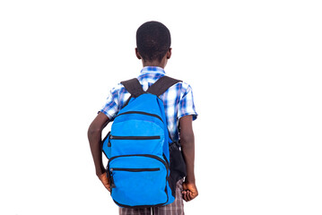 portrait of a pupil carrying backpack.