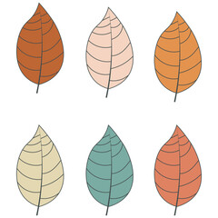retro leaf style vector illustration