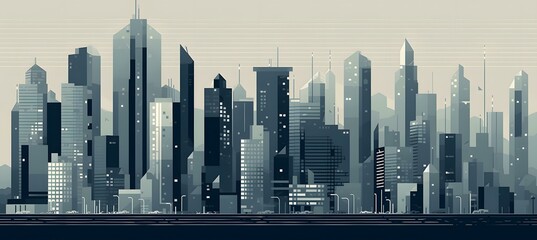 city skyline -- Generate AI