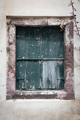 Old boarded up window, Fira, Santorini