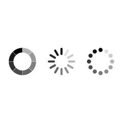 progres loading set icon circle vector