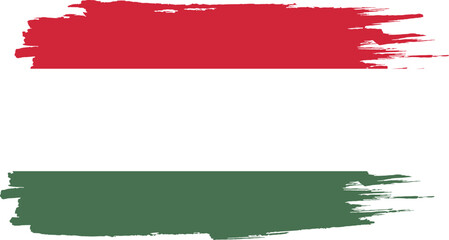 Brush stroke flag of HUNGARY