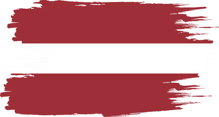 Brush stroke flag of LATVIA - obrazy, fototapety, plakaty