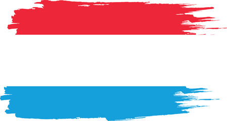 Brush stroke flag of LUXEMBOURG - obrazy, fototapety, plakaty