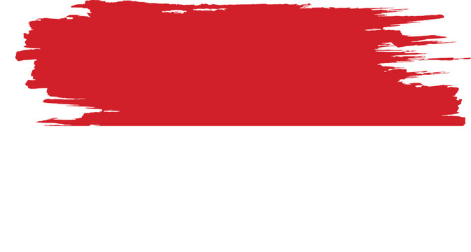 Brushstroke flag of MONACO