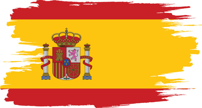 Brushstroke flag of SPAIN