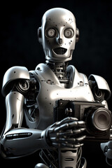 Futuristic Humanoid Robot in Action: The Next Generation of Automation