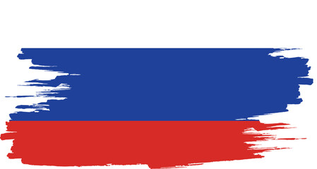 Brushstroke flag of RUSSIA