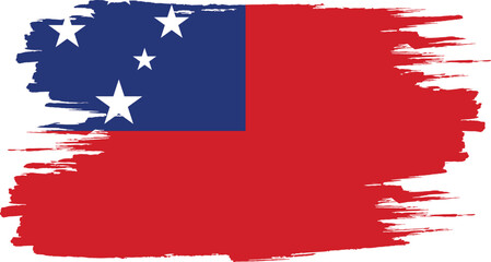 Brushstroke flag of SAMOA