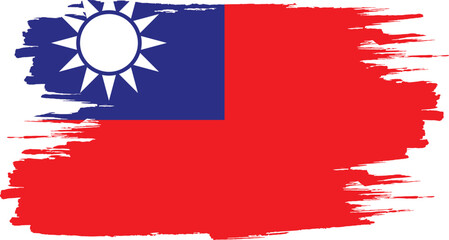 Brushstroke flag of TAIWAN