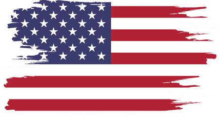 Brushstroke flag of UNITED STATES OF AMERICA