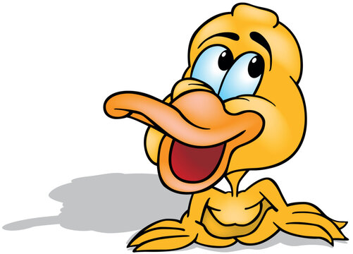 Laughing Yellow Duck with Blue Eyes