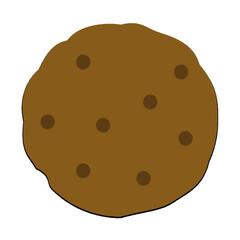 chocolate chip cookie chocolate crumbs cookie illustration