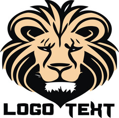 lion head illustration, logo lion head vectors illustration