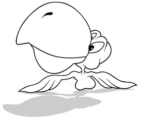 Drawing of a Parrot with a Giant Beak