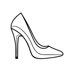 High heels vector illustration isolated on transparent background