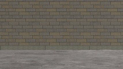 Outdoor Brick and concrete border space with good taste Abstract street modern 3d rendering background design material