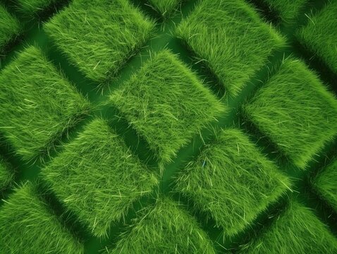 Gr&uuml;ne Textur-Faszination: Realistisches Gras-Rendering, lebendige gr&uuml;ne Hintergrundtextur, Naturinspiration, Fr&uuml;hlings- & Sommer-Design 19