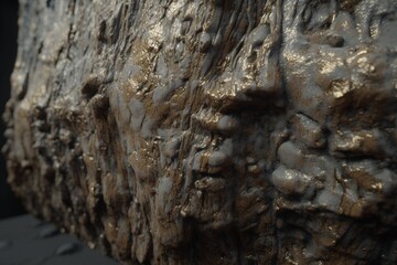 A close-up of a weathered or aged surface, such as an old building or statue, Generative AI