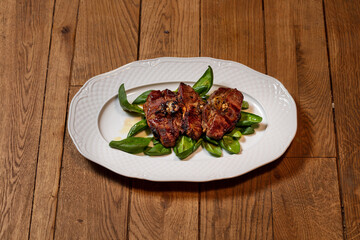 Grilled pork on the bone