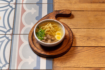 Chicken noodle broth