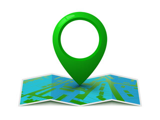 Search concept, locator mark of map - stock vector