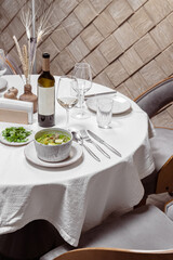 Green borscht with veal
