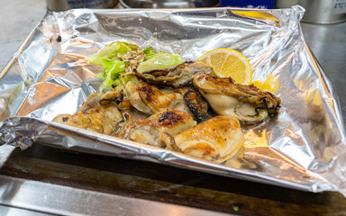 広島グルメ・牡蠣のホイル焼き