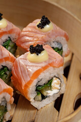 Sushi with tuna and shrimp