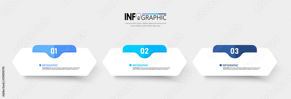 Poster presentation business infographic template vector.