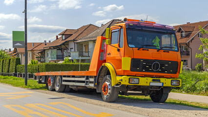 Flatbed Tow Truck