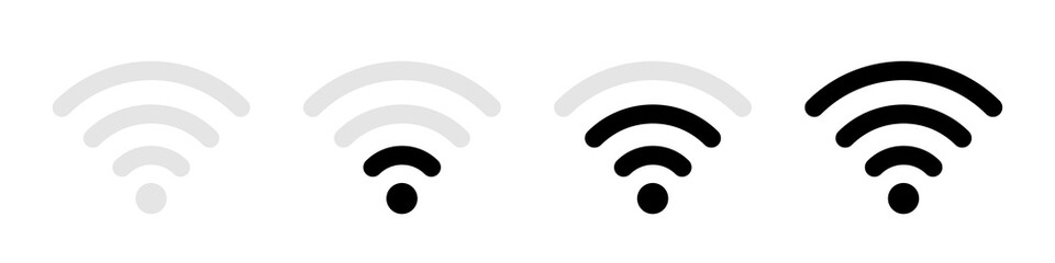 wi-fi icon.  Wifi icons collection. Wifi icons wireless internet connection signal.