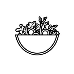 Salad vector illustration isolated on transparent background