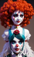 clown doll with face dress