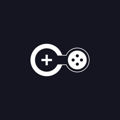 Gaming controller minimal logo design vector