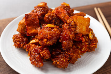 Gangjeong Chicken with Mala Sauce