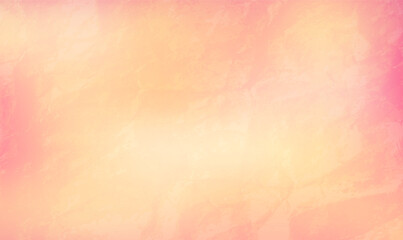Abstract background with crumpled paper in pastel gradient. Soft pink and orange colors. Elegant luxury watercolor paint. Romantic subtle pink watercolor paper or canvas for vintage, card.Vector EPS10