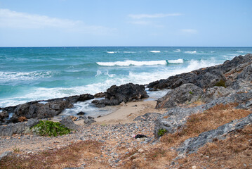 Beautiful nature of Greece. Sea and mountains.