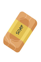 Concept Hand drawn zero waste soap. Presenting a stylish flat vector illustration designed for web use, this engaging cartoon concept focuses on zero-waste bath accessories. Vector illustration.