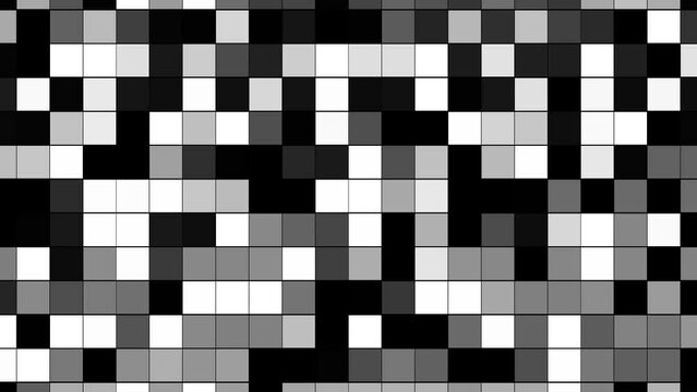 Black and White checkerboard motion graphics background
