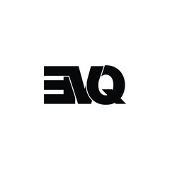 EVQ letter monogram logo design vector