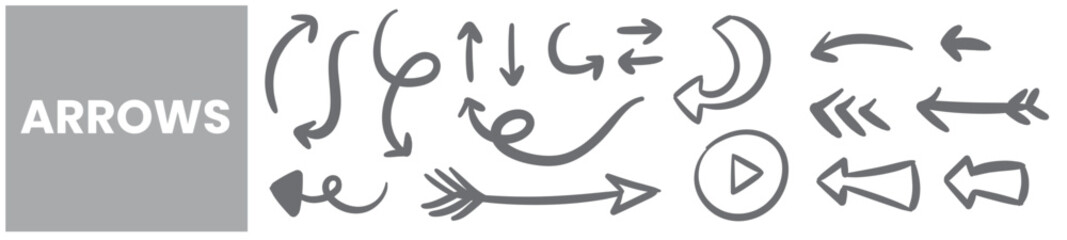 vector, arrow, sketch, hand-drawn, illustration, drawing, line, art