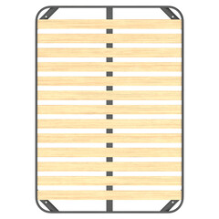 3D rendering illustration of a full size bed frame with small slats